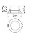 YUCATAN * EMPOTRABLE BLANCO LED IP65 - 6,5W - CCT